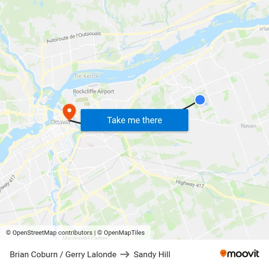 Brian Coburn / Gerry Lalonde to Sandy Hill map