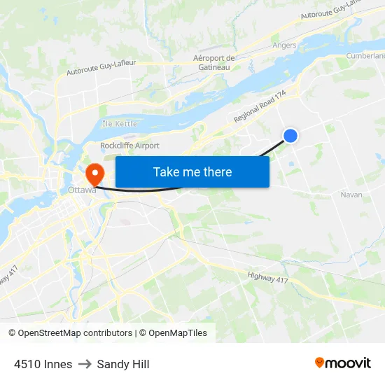 4510 Innes to Sandy Hill map
