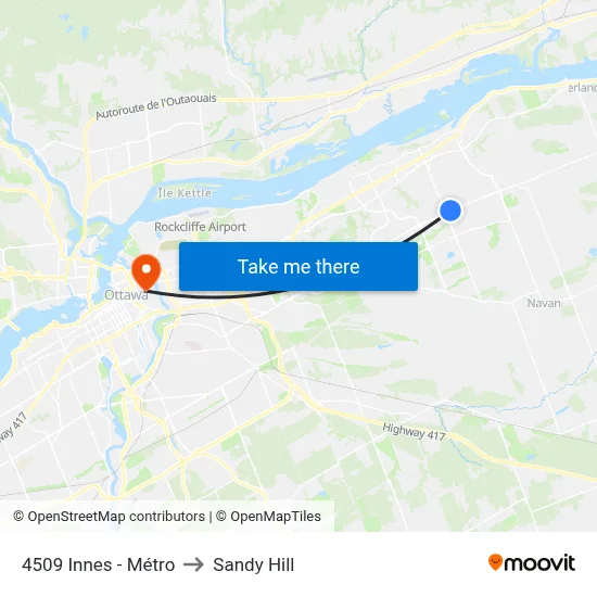4509 Innes - Métro to Sandy Hill map