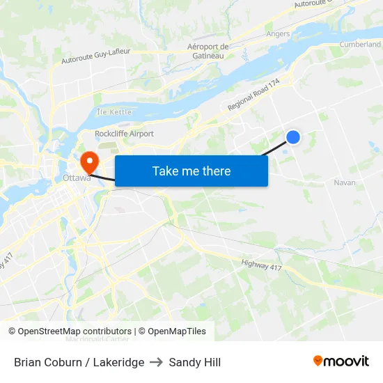 Brian Coburn / Lakeridge to Sandy Hill map