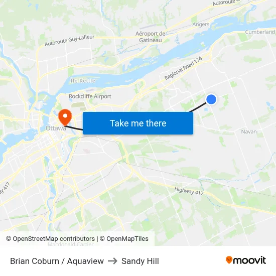 Brian Coburn / Aquaview to Sandy Hill map