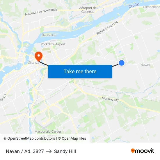 Navan / Ad. 3827 to Sandy Hill map