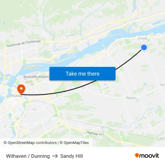 Wilhaven / Dunning to Sandy Hill map