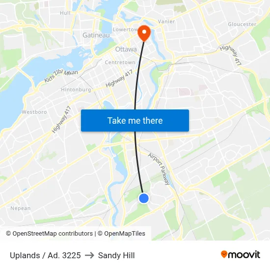 Uplands / Ad. 3225 to Sandy Hill map
