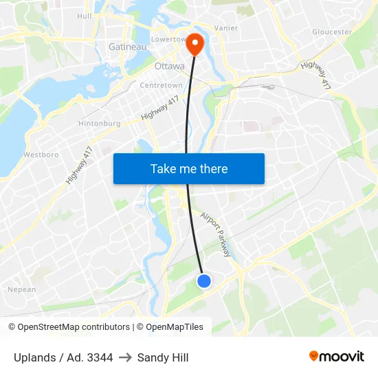 Uplands / Ad. 3344 to Sandy Hill map