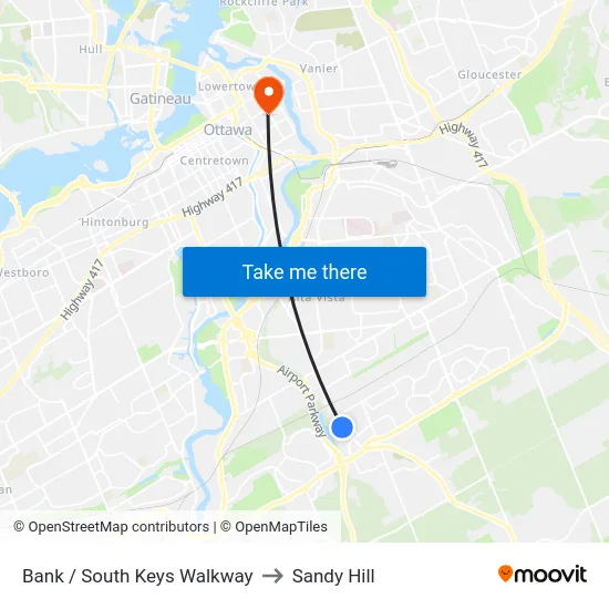 Bank / South Keys Walkway to Sandy Hill map