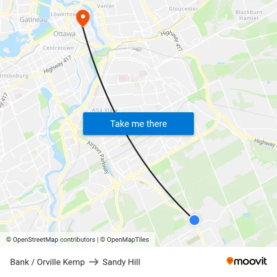 Bank / Orville Kemp to Sandy Hill map