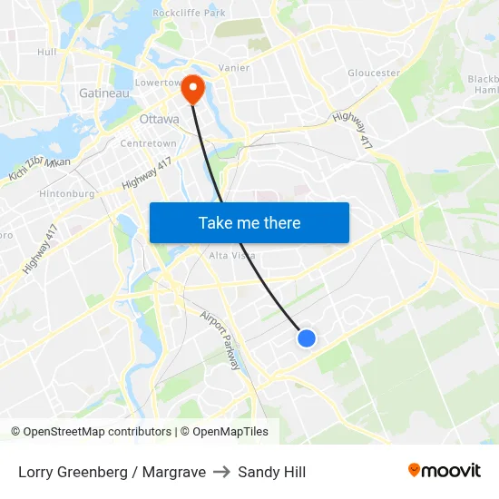 Lorry Greenberg / Margrave to Sandy Hill map