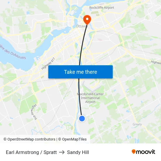 Earl Armstrong / Spratt to Sandy Hill map
