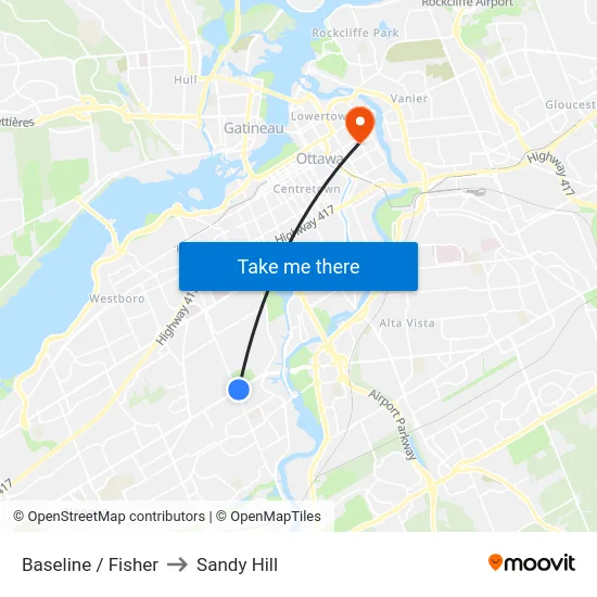 Baseline / Fisher to Sandy Hill map