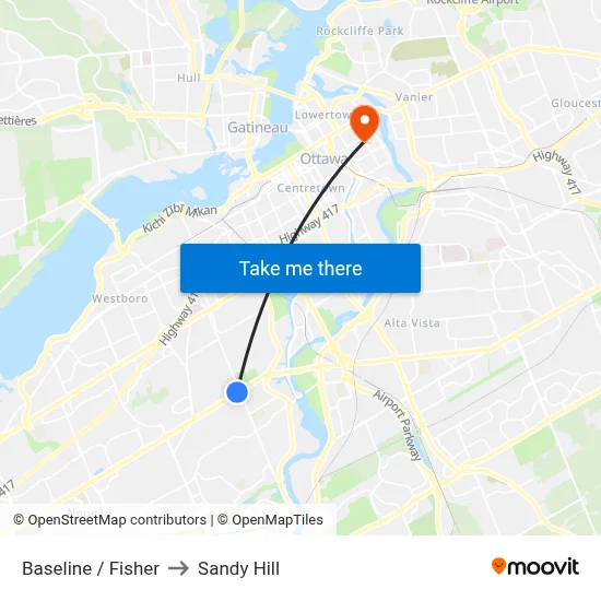 Baseline / Fisher to Sandy Hill map