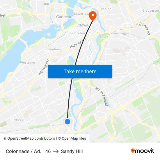 Colonnade / Ad. 146 to Sandy Hill map