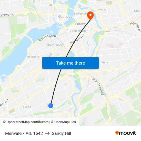 Merivale / Ad. 1642 to Sandy Hill map