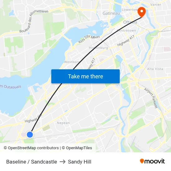 Baseline / Sandcastle to Sandy Hill map