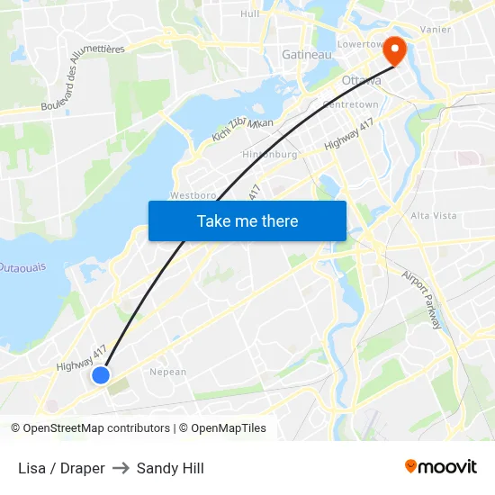 Lisa / Draper to Sandy Hill map