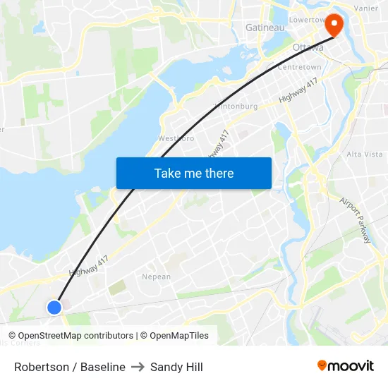 Robertson / Baseline to Sandy Hill map