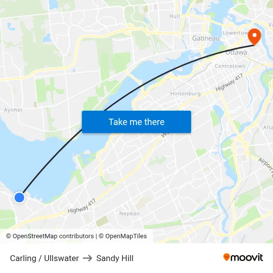 Carling / Ullswater to Sandy Hill map