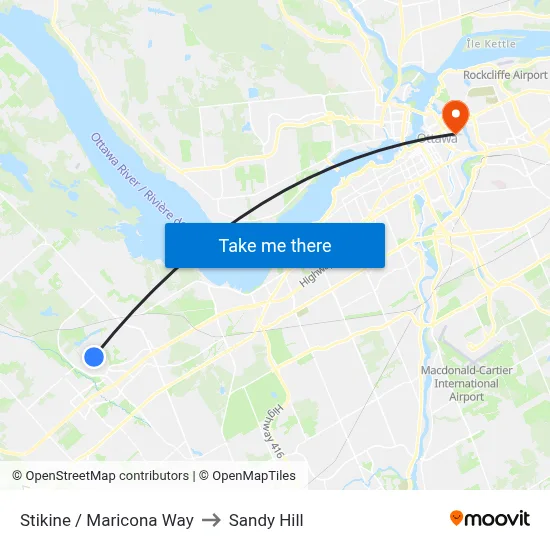 Stikine / Maricona Way to Sandy Hill map