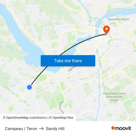 Campeau / Teron to Sandy Hill map