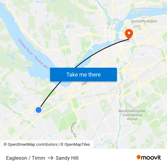 Eagleson / Timm to Sandy Hill map