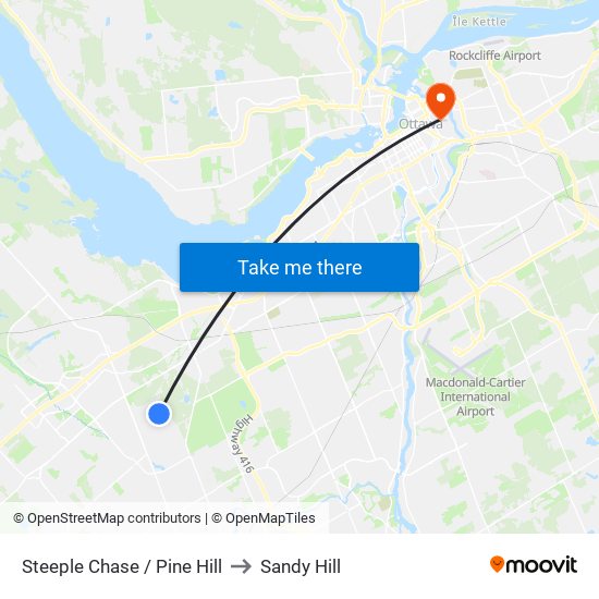 Steeple Chase / Pine Hill to Sandy Hill map