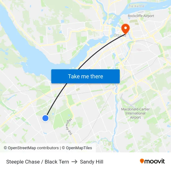 Steeple Chase / Black Tern to Sandy Hill map