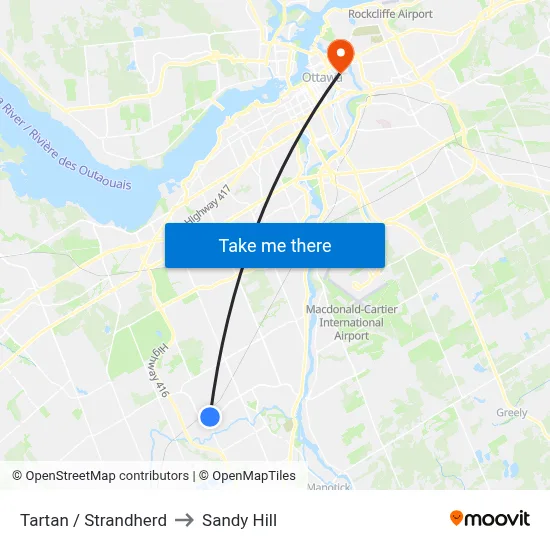 Tartan / Strandherd to Sandy Hill map