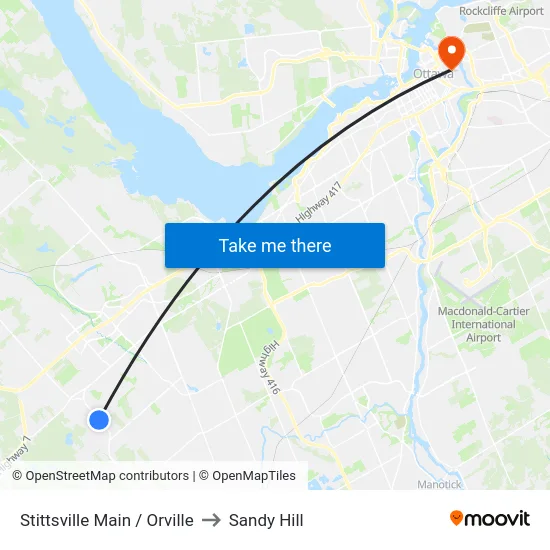 Stittsville Main / Orville to Sandy Hill map