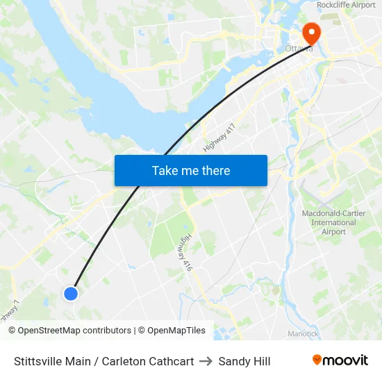 Stittsville Main / Carleton Cathcart to Sandy Hill map