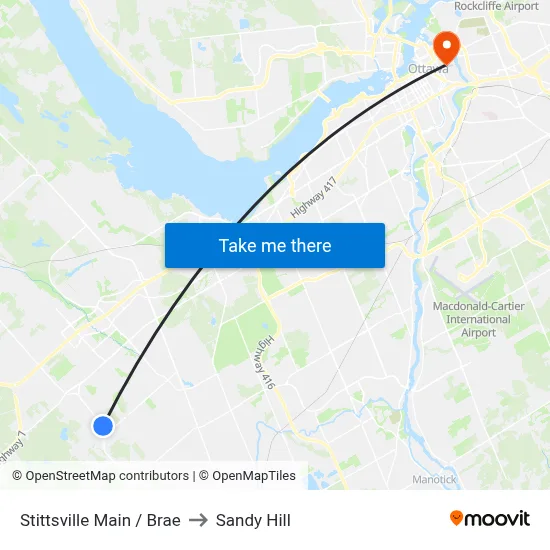 Stittsville Main / Brae to Sandy Hill map