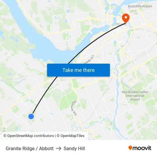 Granite Ridge / Abbott to Sandy Hill map