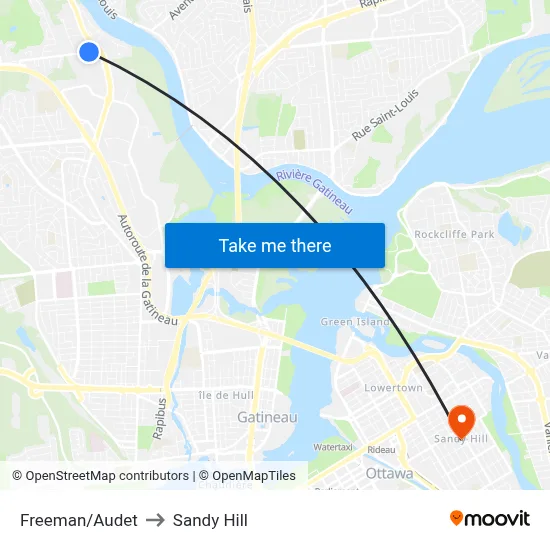 Freeman/Audet to Sandy Hill map