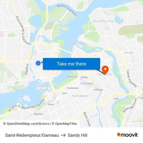 Saint-Rédempteur/Garneau to Sandy Hill map