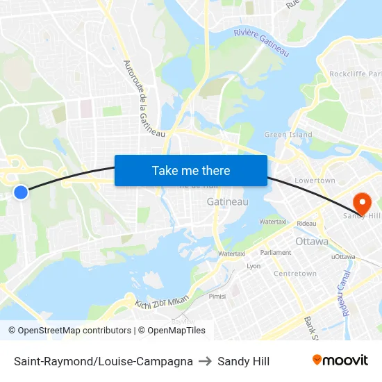 Saint-Raymond/Louise-Campagna to Sandy Hill map