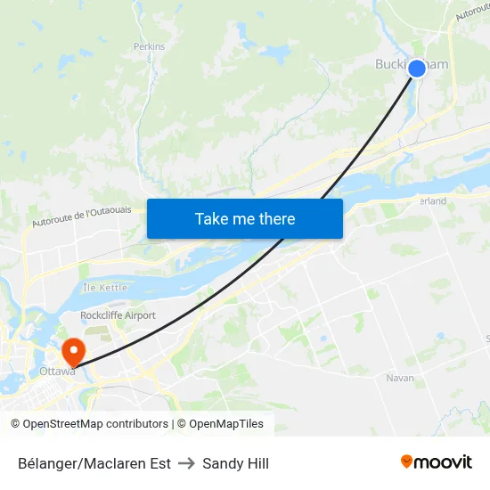 Bélanger/Maclaren Est to Sandy Hill map