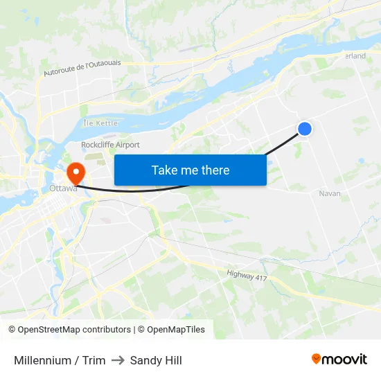 Millennium / Trim to Sandy Hill map