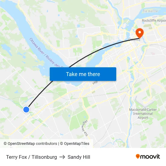 Terry Fox / Tillsonburg to Sandy Hill map
