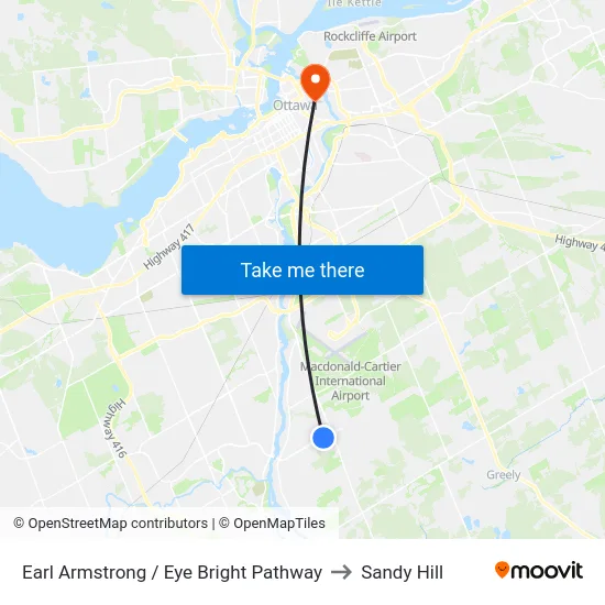 Earl Armstrong / Eye Bright Pathway to Sandy Hill map