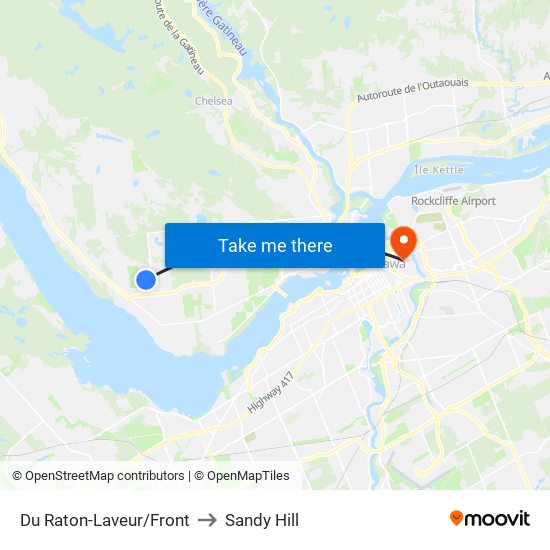 Du Raton-Laveur/Front to Sandy Hill map