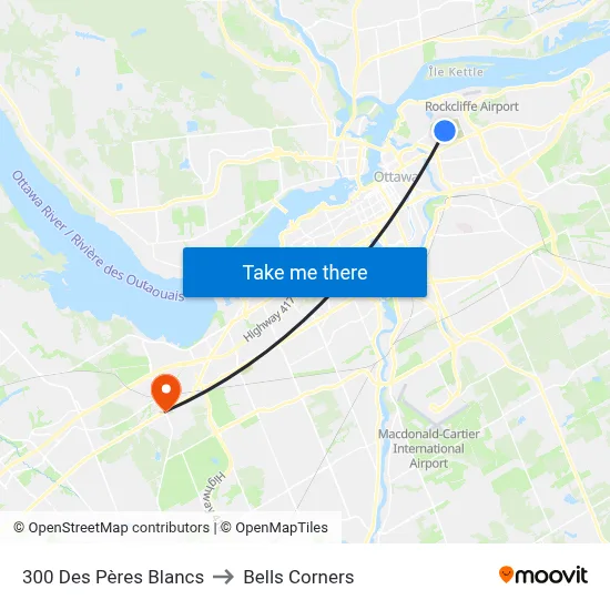 300 Des Pères Blancs to Bells Corners map