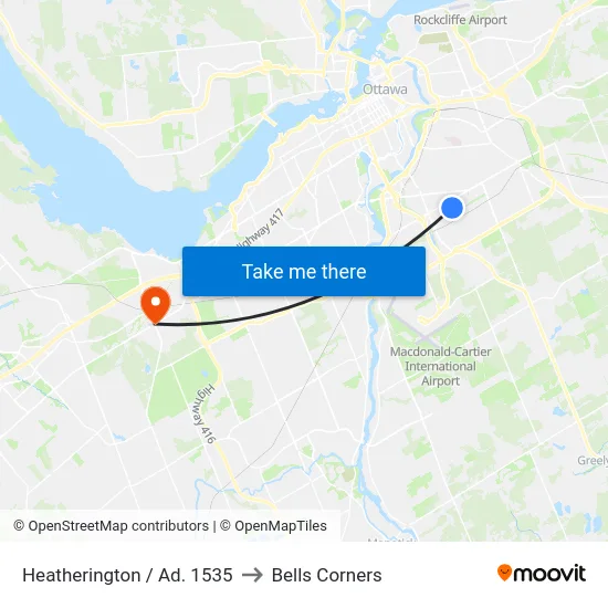 Heatherington / Ad. 1535 to Bells Corners map