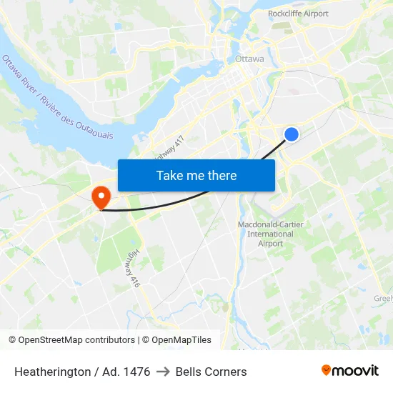 Heatherington / Ad. 1476 to Bells Corners map