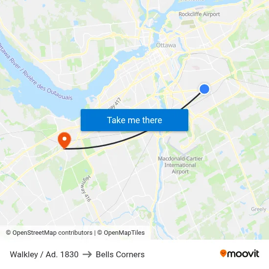 Walkley / Ad. 1830 to Bells Corners map