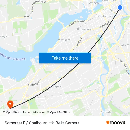 Somerset E / Goulbourn to Bells Corners map