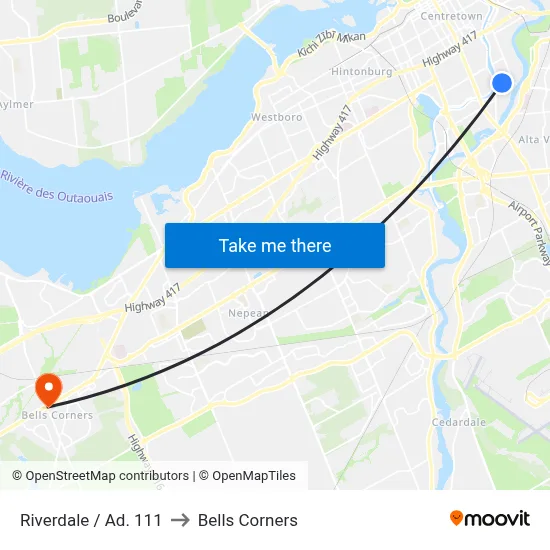 Riverdale / Ad. 111 to Bells Corners map