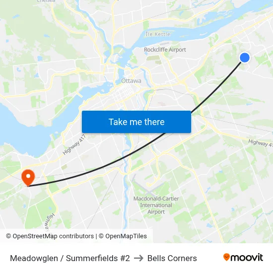 Meadowglen / Summerfields #2 to Bells Corners map