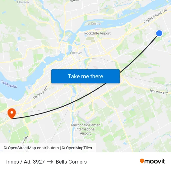 Innes / Ad. 3927 to Bells Corners map