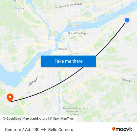 Centrum / Ad. 230 to Bells Corners map
