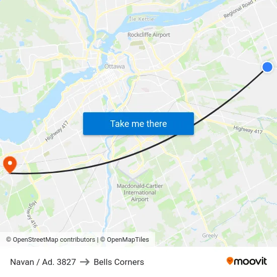 Navan / Ad. 3827 to Bells Corners map