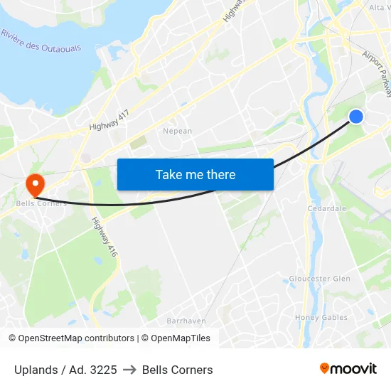Uplands / Ad. 3225 to Bells Corners map